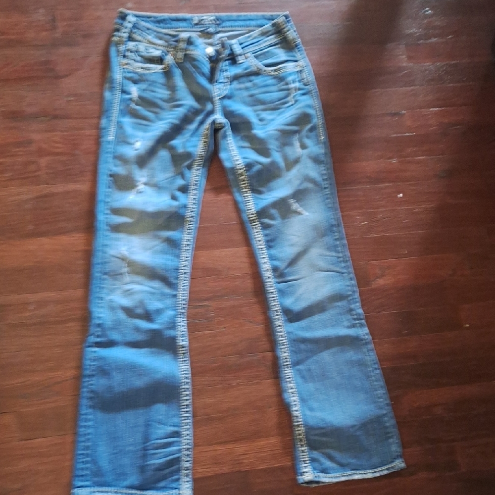 Silver Jeans Women's Straight Leg Blue Denim